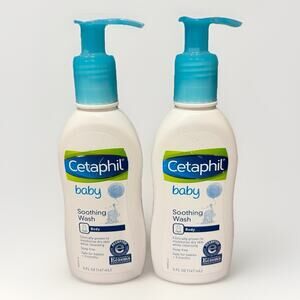 Cetaphil Baby Soothing Wash Body Cleanser 5 oz Pump Bottle (Pack of 2)